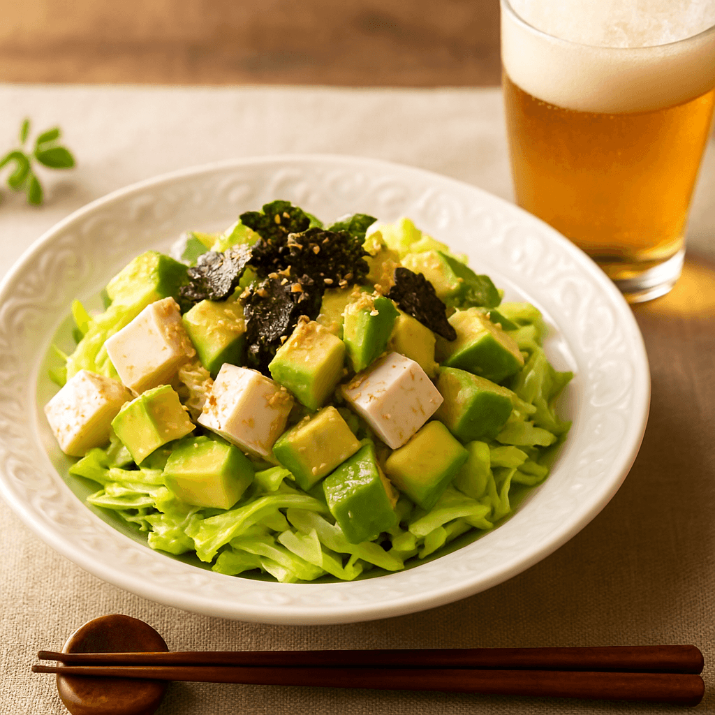 豆腐とアボカドのサラダの完成写真