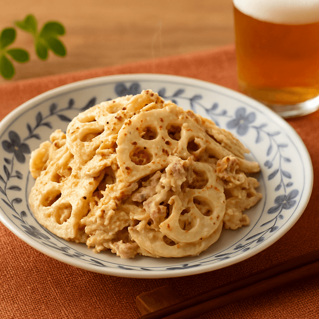 レンコンとツナのサラダの完成写真