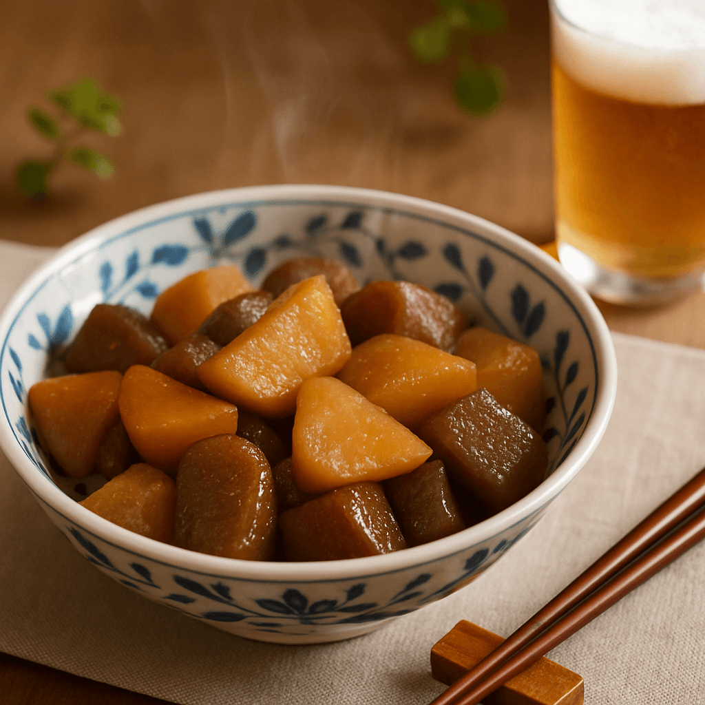 里芋とコンニャクの炒め煮の完成写真