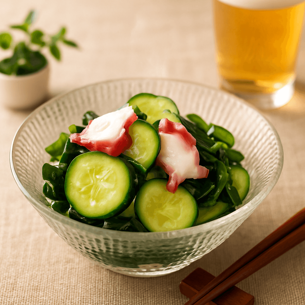 たこきゅうりの和え物の完成写真