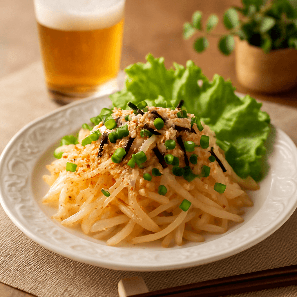 新玉ねぎサラダの完成写真