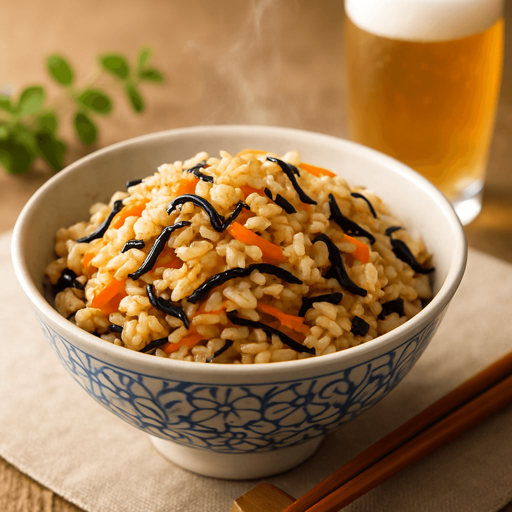 ひじきの炊き込みご飯の完成写真