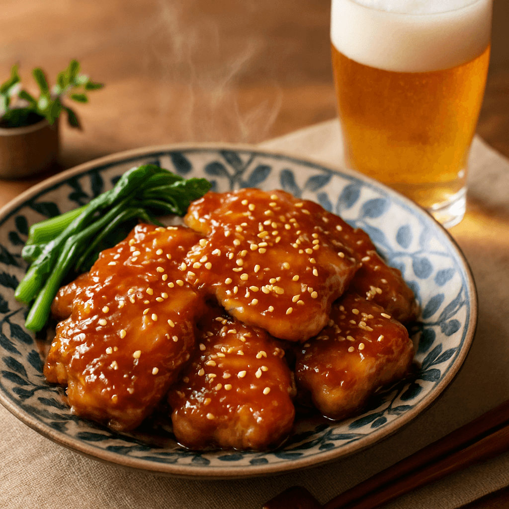 鶏胸肉の甘辛照り焼きの完成写真