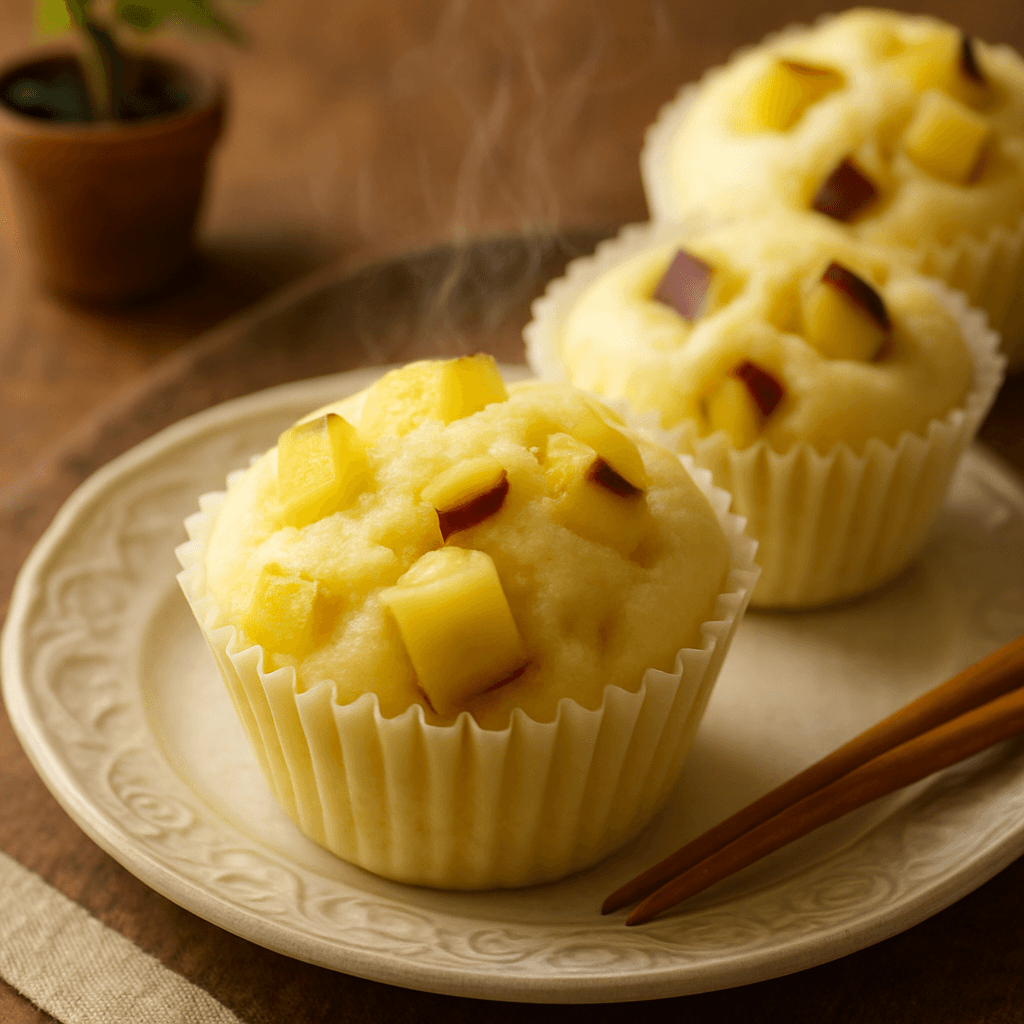 Sweet Potato Steamed Cake finished dish