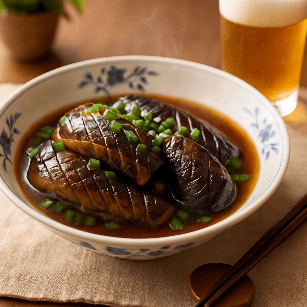 Eggplant in Dashi Broth finished dish