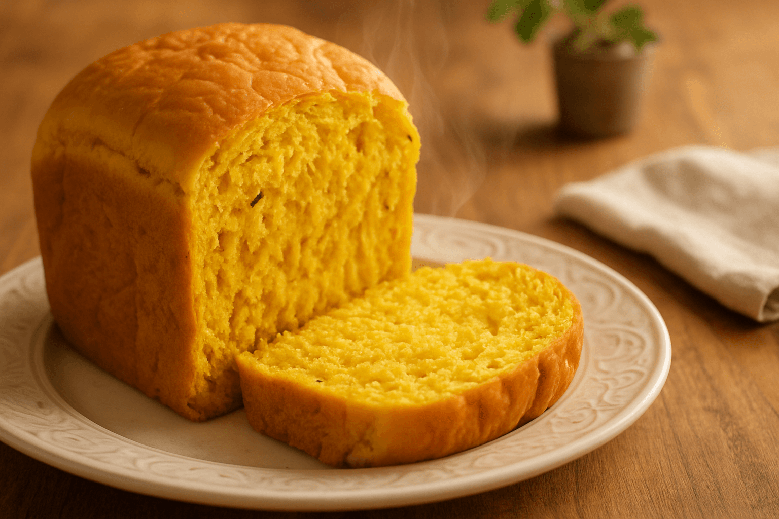 かぼちゃ食パンの完成写真