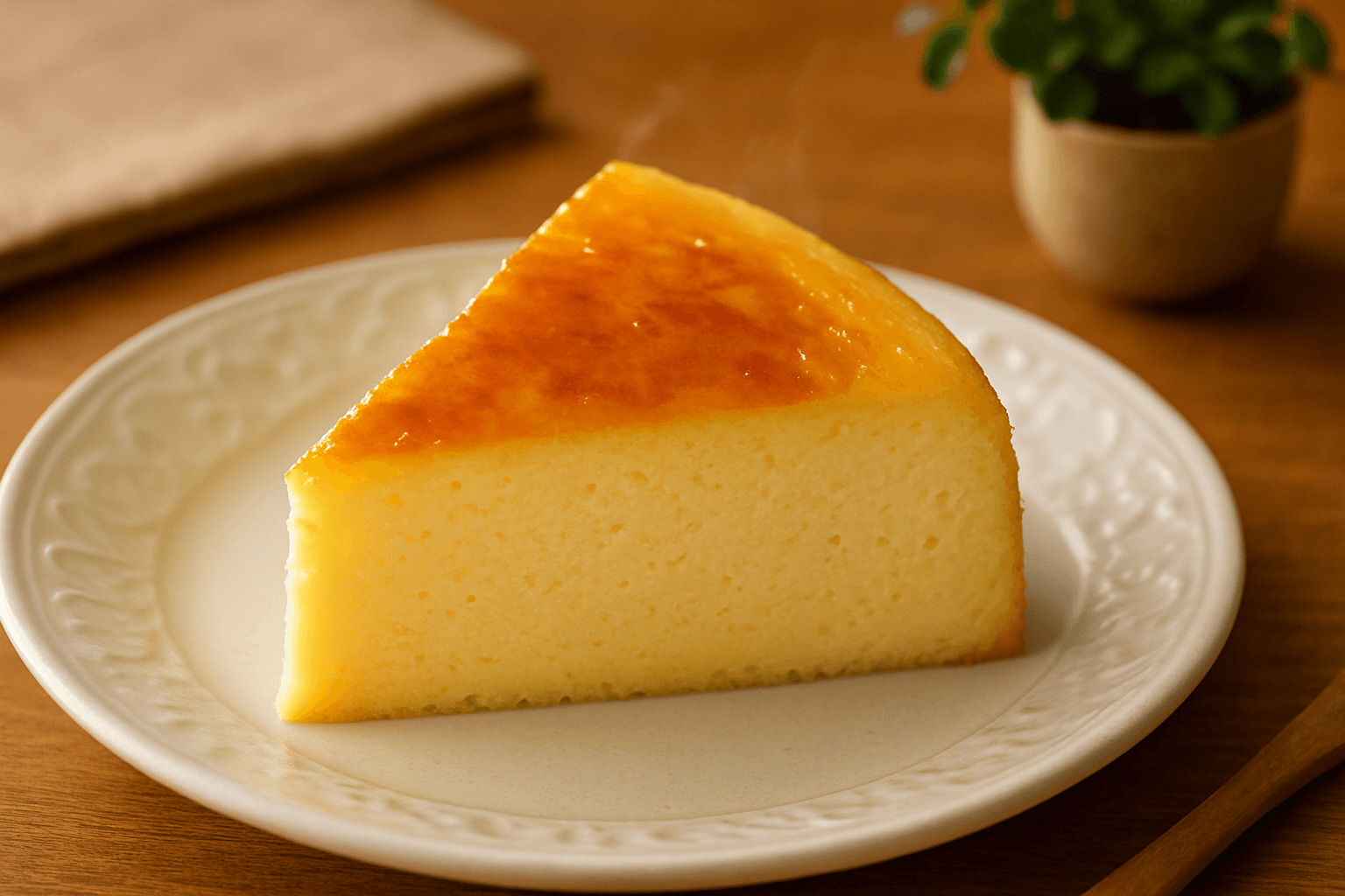 スフレチーズケーキの完成写真