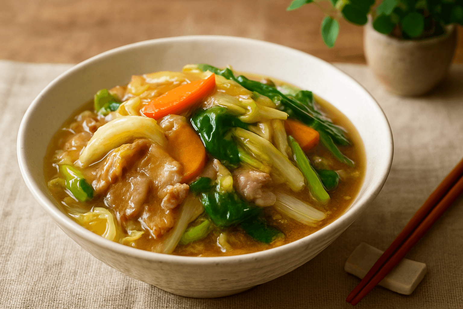 白菜のあんかけの完成写真