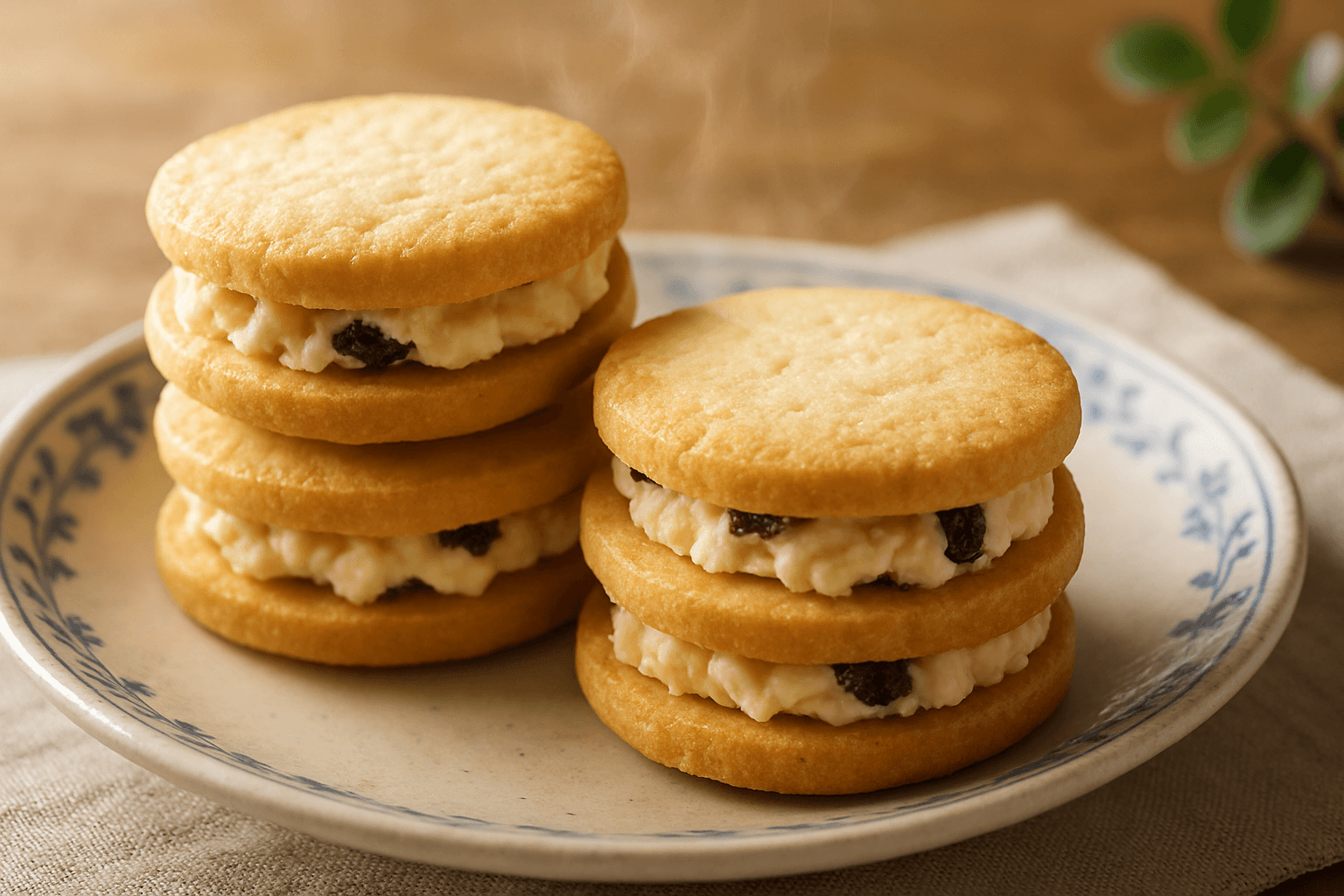 バタークッキーサンドの完成写真