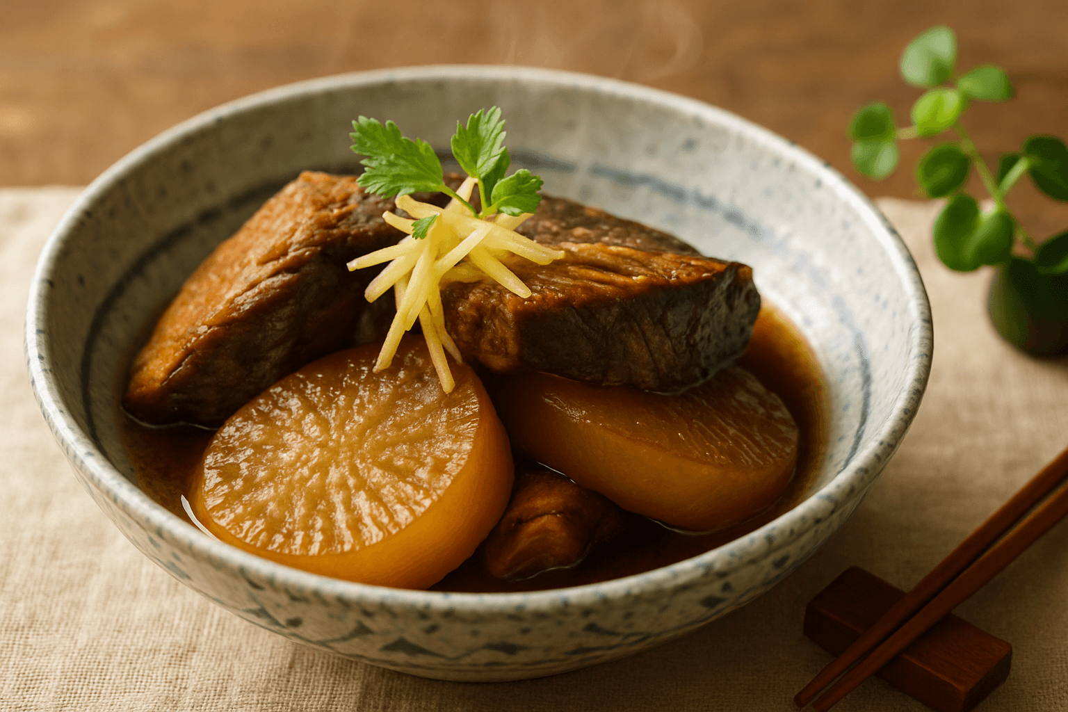 Buri Daikon finished dish