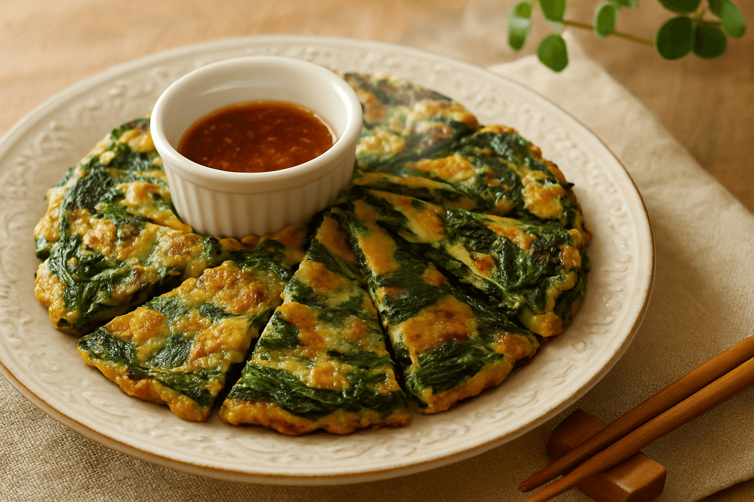 ほうれん草チーズチヂミの完成写真